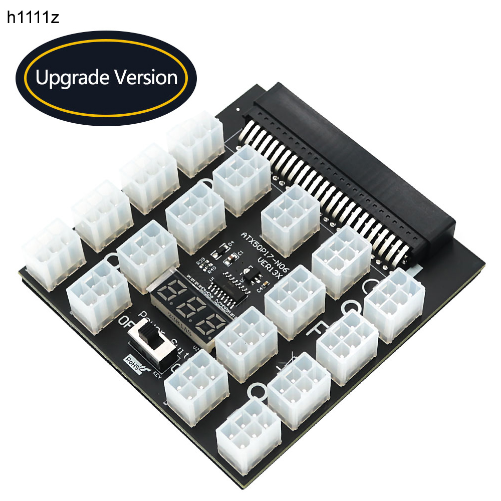 PCI-E 12V 50Pin to ATX 17 x 6P - 2400W Server Psu Breakout Board review and price