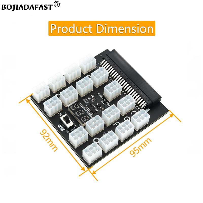 17 Ports PCIe 6Pin Connector S - 2400W Server Psu Breakout Board review and price