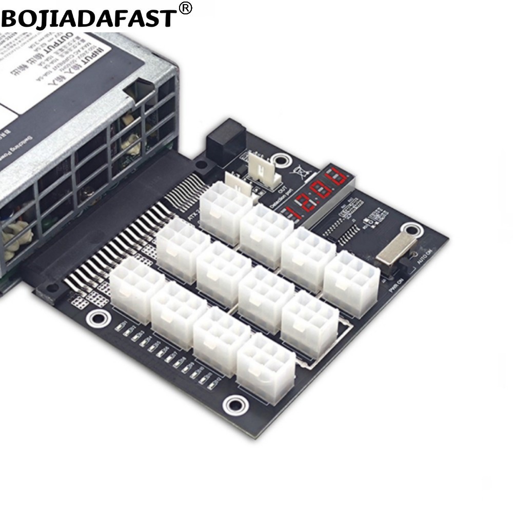 12 * PCI-E 6Pin Connector Brea - 2400W Server Psu Breakout Board review and price